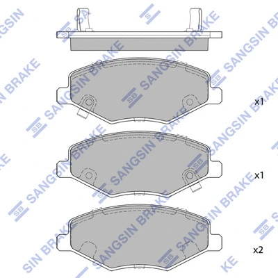 Brake Pad Set, disc brake (SP2092)