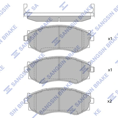 Brake Pad Set, disc brake (SP2034)