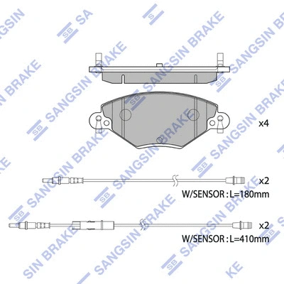 Brake Pad Set, disc brake (SP4230)