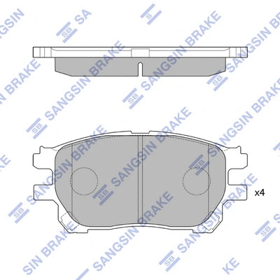 Brake Pad Set, disc brake (SP4161)