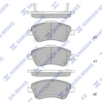 Brake Pad Set, disc brake (SP1500)