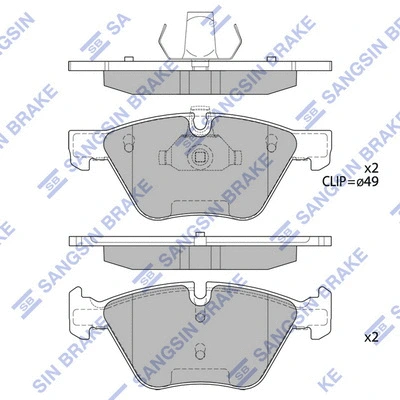 Brake Pad Set, disc brake (SP2159)