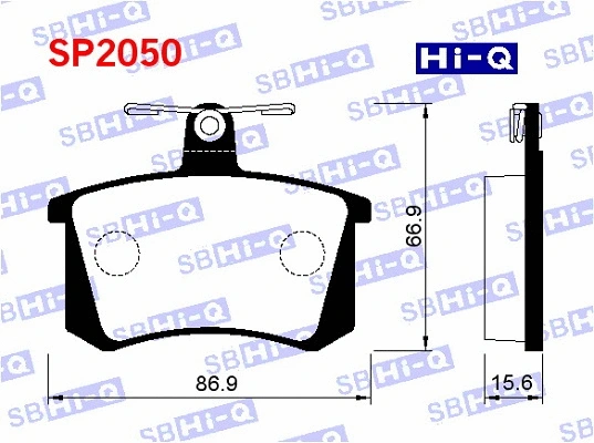 Brake Pad Set, disc brake (SP2050)
