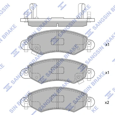 Brake Pad Set, disc brake (SP1754)