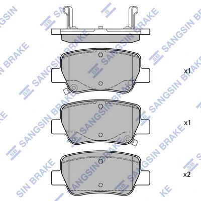 Brake Pad Set, disc brake (SP1578)