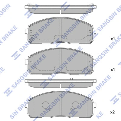 Brake Pad Set, disc brake (SP1174)