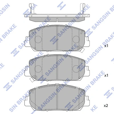 Brake Pad Set, disc brake (SP1789)