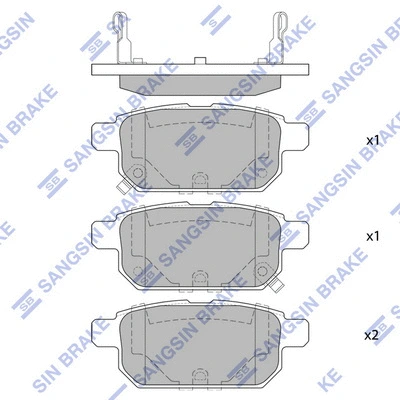 Brake Pad Set, disc brake (SP1634)