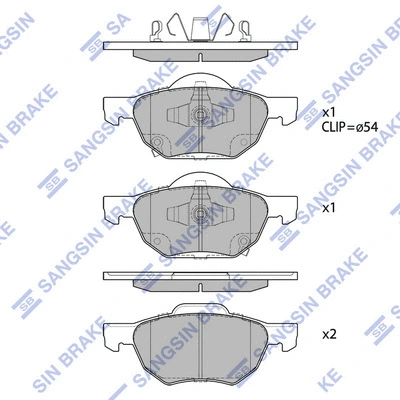 Brake Pad Set, disc brake (SP1573)