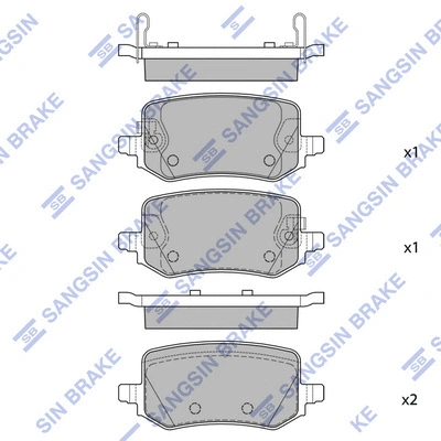 Brake Pad Set, disc brake (SP4411)