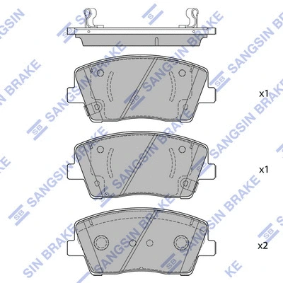 Brake Pad Set, disc brake (SP1876)