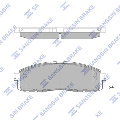 Brake Pad Set, disc brake (SP1123)