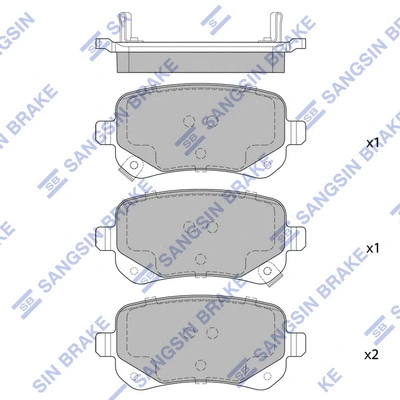 Brake Pad Set, disc brake (SP1927)