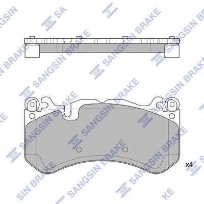 Brake Pad Set, disc brake (SP2187)