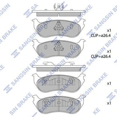 Brake Pad Set, disc brake (SP1445)