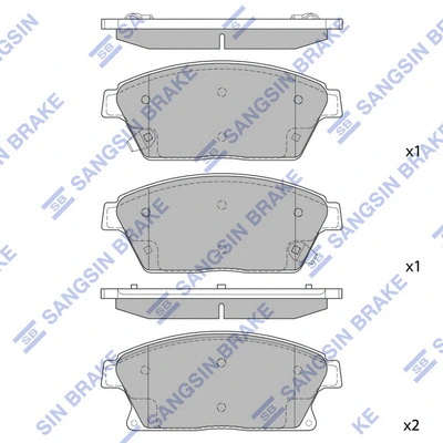 Brake Pad Set, disc brake (SP1480)