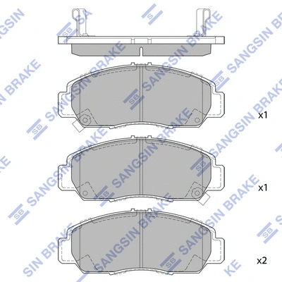 Brake Pad Set, disc brake (SP2012A)