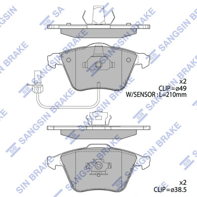 Brake Pad Set, disc brake (SP2112-F)