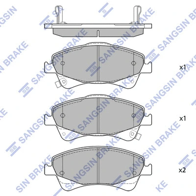 Brake Pad Set, disc brake (SP1580)