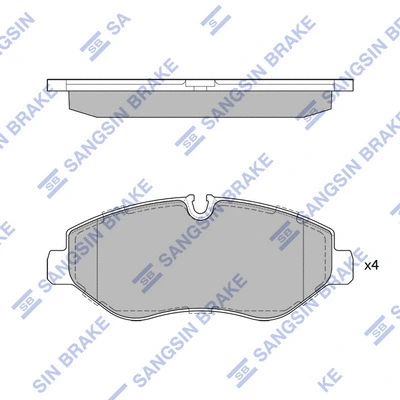 Brake Pad Set, disc brake (SP1622)