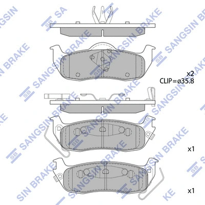 Brake Pad Set, disc brake (SP1512)