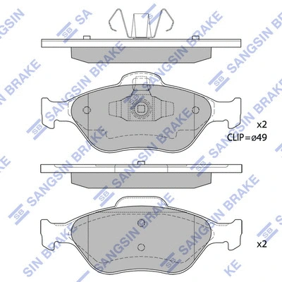 Brake Pad Set, disc brake (SP1565)