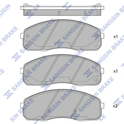 Brake Pad Set, disc brake (SP1735)