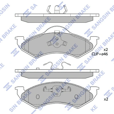 Brake Pad Set, disc brake (SP1310)