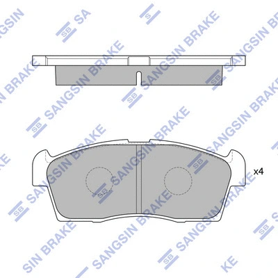 Brake Pad Set, disc brake (SP1592)