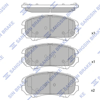 Brake Pad Set, disc brake (SP1724)
