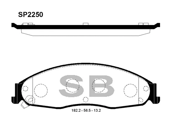 Brake Pad Set, disc brake (SP2250)