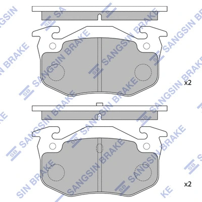 Brake Pad Set, disc brake (SP1242)