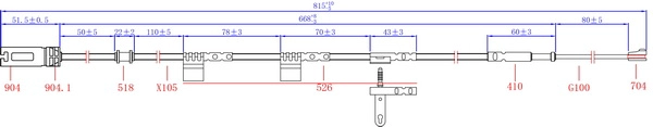 Warning Contact, brake pad wear (SWS1400)