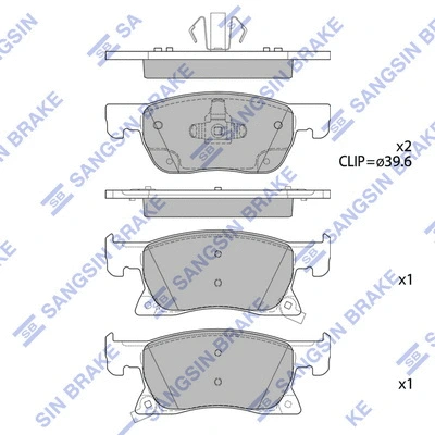 Brake Pad Set, disc brake (SP4239)