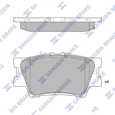Brake Pad Set, disc brake (SP2081A)