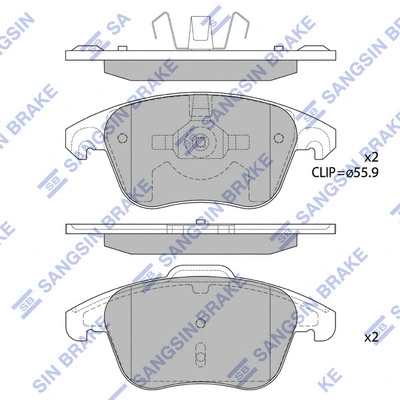 Brake Pad Set, disc brake (SP1830A)