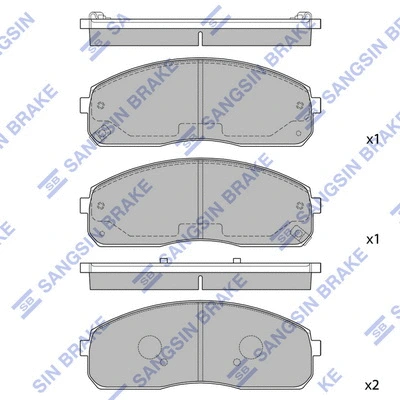 Brake Pad Set, disc brake (SP1175)