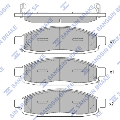 Brake Pad Set, disc brake (SP1446)