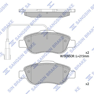 Brake Pad Set, disc brake (SP1873)