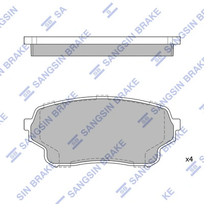 Brake Pad Set, disc brake (SP1583)