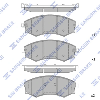 Brake Pad Set, disc brake (SP1111)