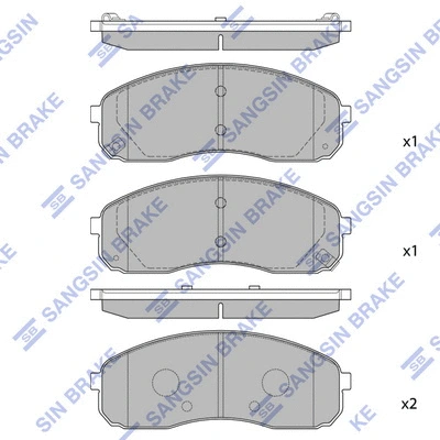 Brake Pad Set, disc brake (SP1177)