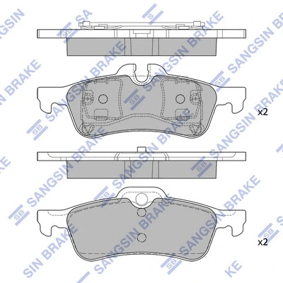 Brake Pad Set, disc brake (SP2244)