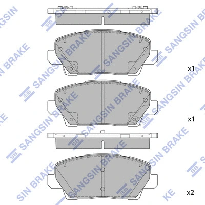 Brake Pad Set, disc brake (SP1982)