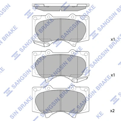 Brake Pad Set, disc brake (SP2033)