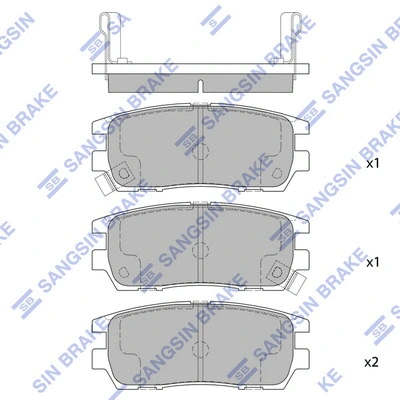 Brake Pad Set, disc brake (SP1538)