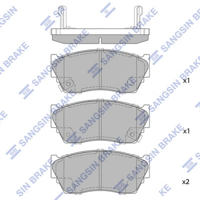 Brake Pad Set, disc brake (SP1489)