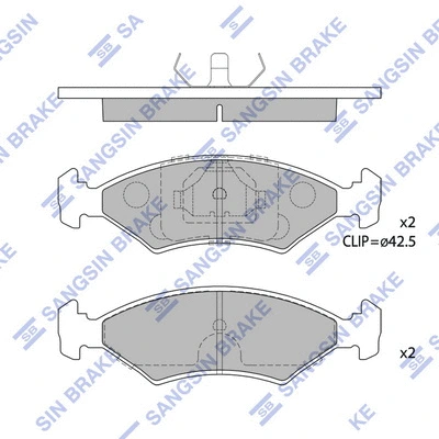Brake Pad Set, disc brake (SP1505)