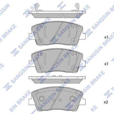 Brake Pad Set, disc brake (SP1882)