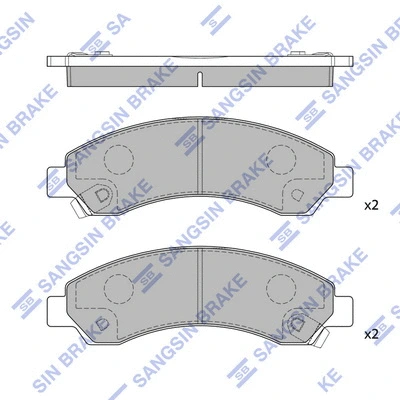 Brake Pad Set, disc brake (SP2088)